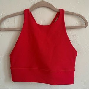 Lululemon Longline High Neck Energy Red/Orange Size 8
